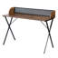 Bureau d'ordinateur en X en métal et bois brun 47 po Waconia