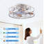 Ventilateur de plafond encastré avec télécommande réversible 6 vitesses Farmhouse-130156485