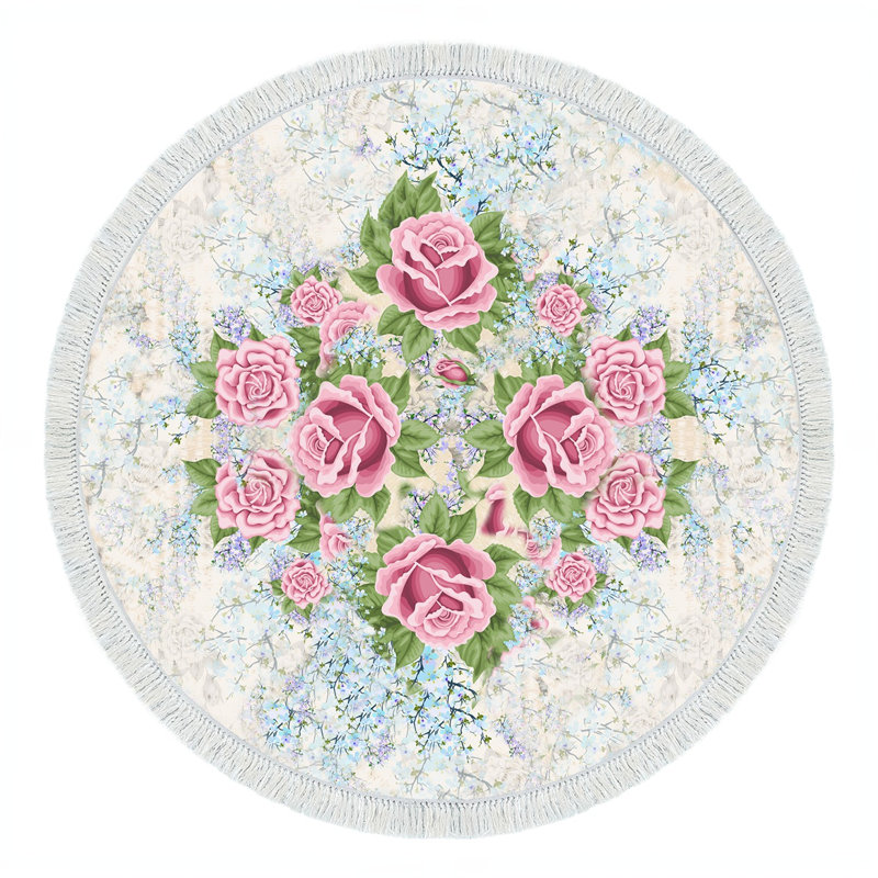 Premium Washable Carpet (4 ft x 4 ft), 100% Polyamide, 850 g/m² | Soft Pile Height: 0.08 in, Non-Slip Underside | Easy to Clean with Digital Printing, Ideal for Living Room, Bedroom & Kids' Play Areas