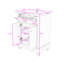 Meuble-lavabo de 24 po avec lavabo en céramique, tiroir de rangement basculant, tablette réglable et portes à fermeture en douceur-1010437067