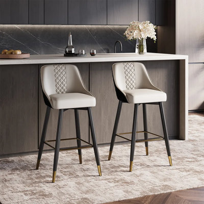Vera - Modern Bar Height Bar Stools Set Of 2 by POVISON