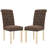 Amby Linen Tufted Upholstered Parsons Dining Chairs with Wood Legs-1202374133