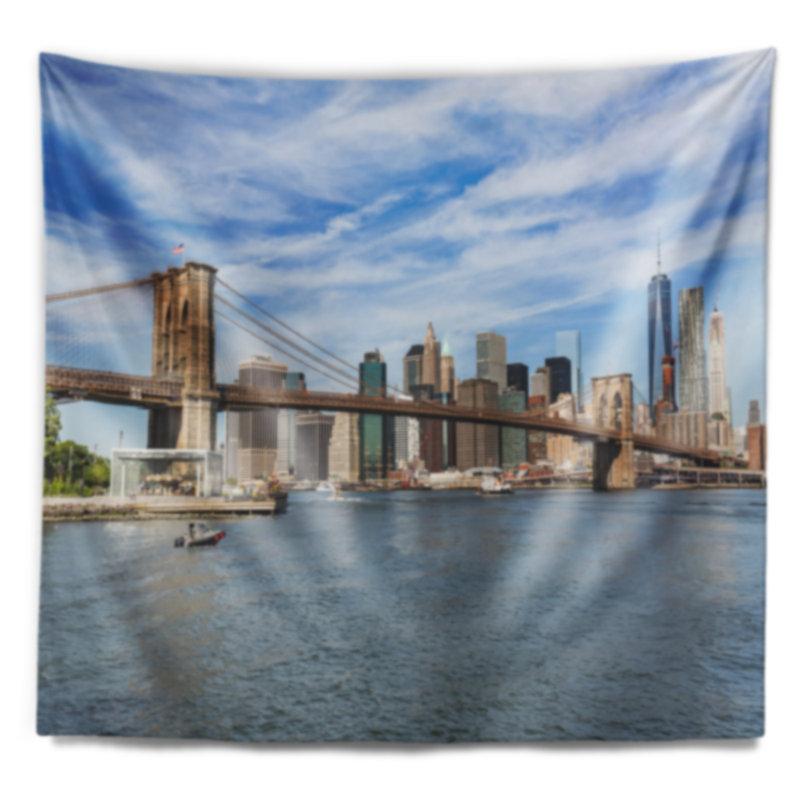Tapisserie du pont de Brooklyn, H 68 po x l 80 po