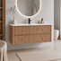 Wall Mounted Single Double Single Vanity Bathroom Vanity With Resin Top