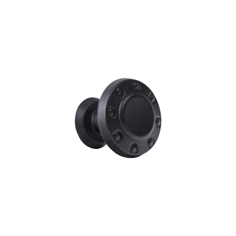 Oversized 4 1/5" Diameter Round Knob, Soft Iron