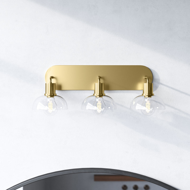 Meuble-lavabo 3 lumières Renfield - Verre brillant opale, Chrome poli, 3