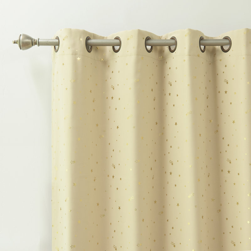 Paire de rideaux occultant avec œillets Ken, Beige, l 52" x L 63"