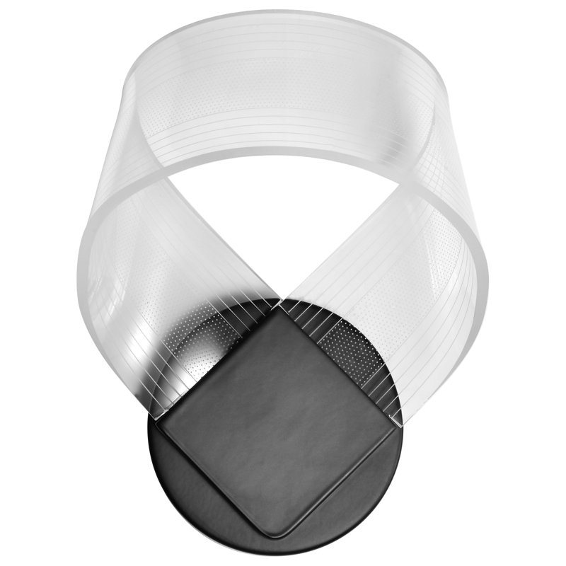 Antor - LED Wall Sconce - Matte Black - Silk Screened Acrylic Lens
