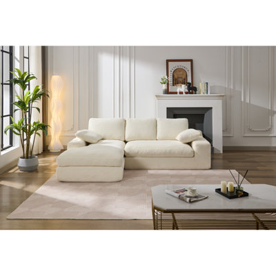 Modern Sofa99*69" Modular Sectional  Sofa Set,  Minimalist  Couch, Upholstered Sleeper Sofa  , , 2 PC Free Combination, Installation-Free Sofa, L-Shape,