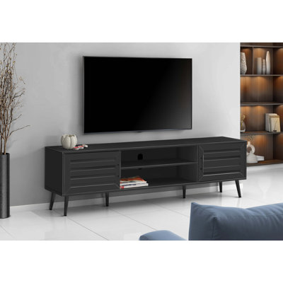 72-Inch TV Stand and Media Entertainment Center with Ample Storage, Cable Management, and Mid-Century Inspired Legs for Living Room or Bedroom.