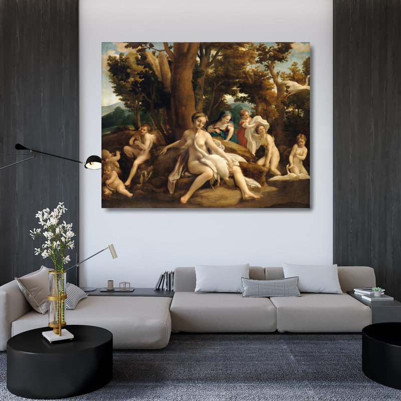 Leda with the Swan, 36'' H x 45'' W
