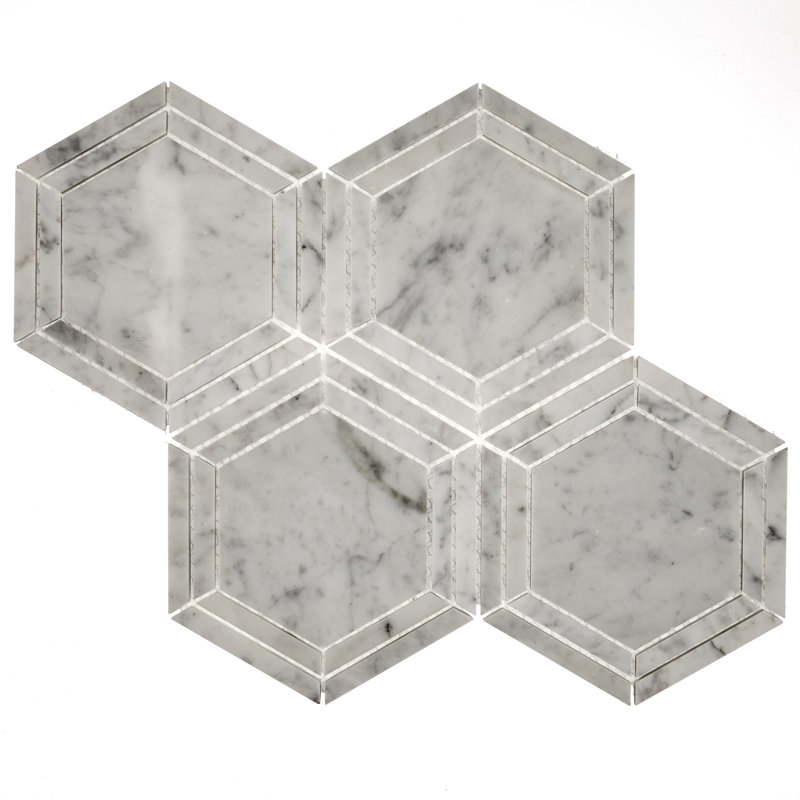 Carreau de mosaïque en pierre naturelle nid d'abeille pour mur et plancher 6 po x 6 po Baltimore
