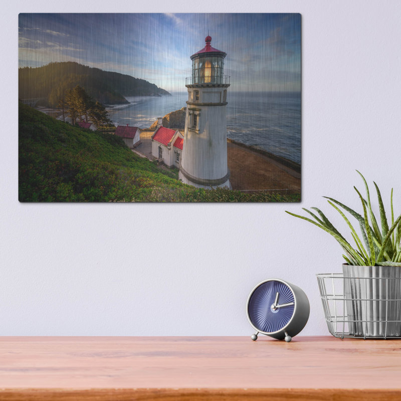 Mur en métal «Morning At Heceta Head» par Rick Berk, H 12 po x l 16 po