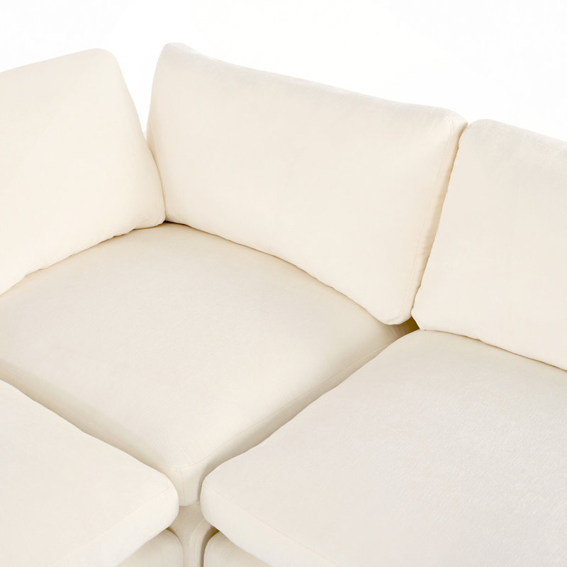 Sectional Sofa, Upholstered Modular Sofa With Storage Space, USB/Wireless Charging And Bluetooth Speaker In Arm, Beige