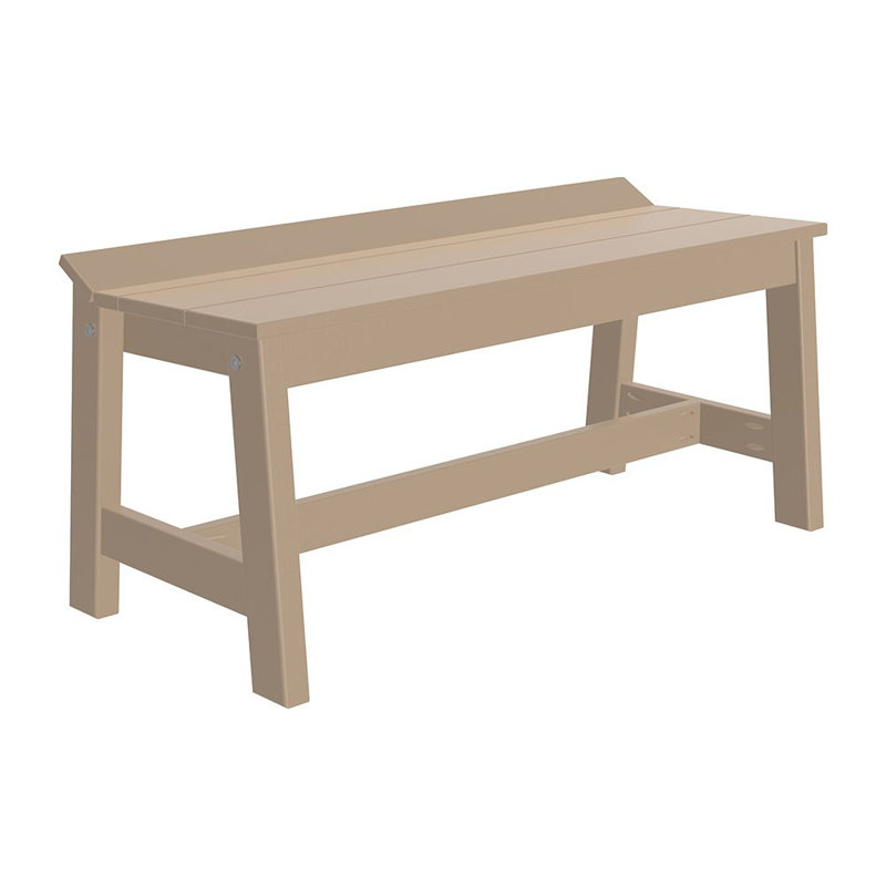 Banc de pique-nique en plastique Glenarm Café, Bois vieilli