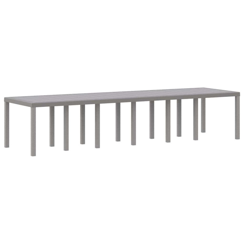 Garden Table, Light Grey, 73cm H x 350cm W x 100cm D