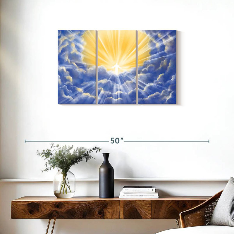 Adella Christ Above The Clouds, 20" H x 33" W