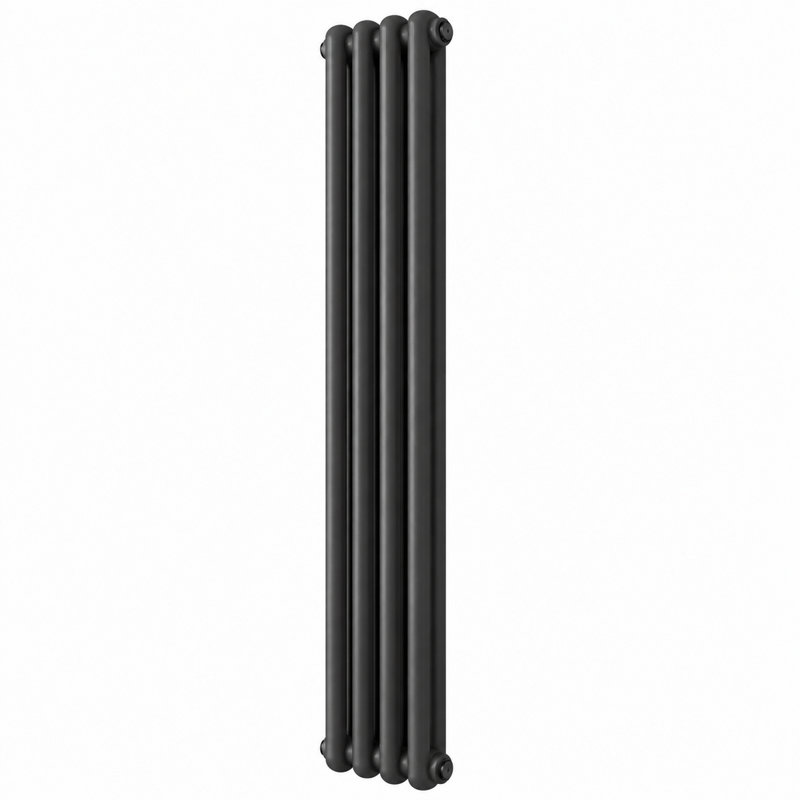 Uxbridge Vertical Traditional Colosseum Radiator, 1800mm H x 200mm W x 70mm D, Anthracite