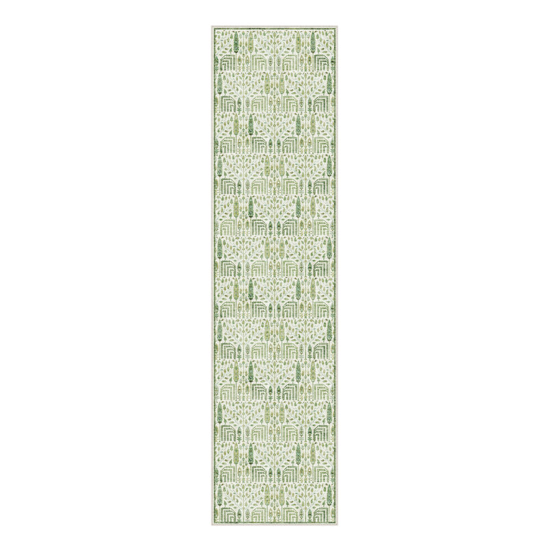  Tapis oriental cerise lavable à la machine avec envers antidérapant, Tapis de couloir 2 pi x 8 pi