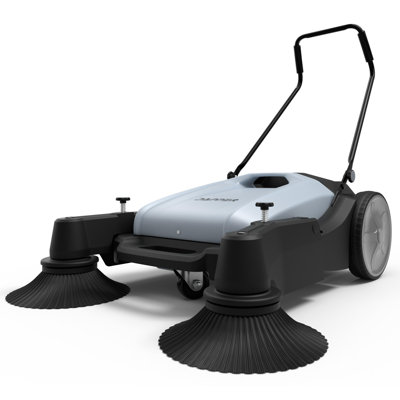Balayeuse à plancher à pousser à la main - capacité de 10,5 gallons - 36 po de largeur - balaie jusqu'à 39 500 pi² / heure, gris