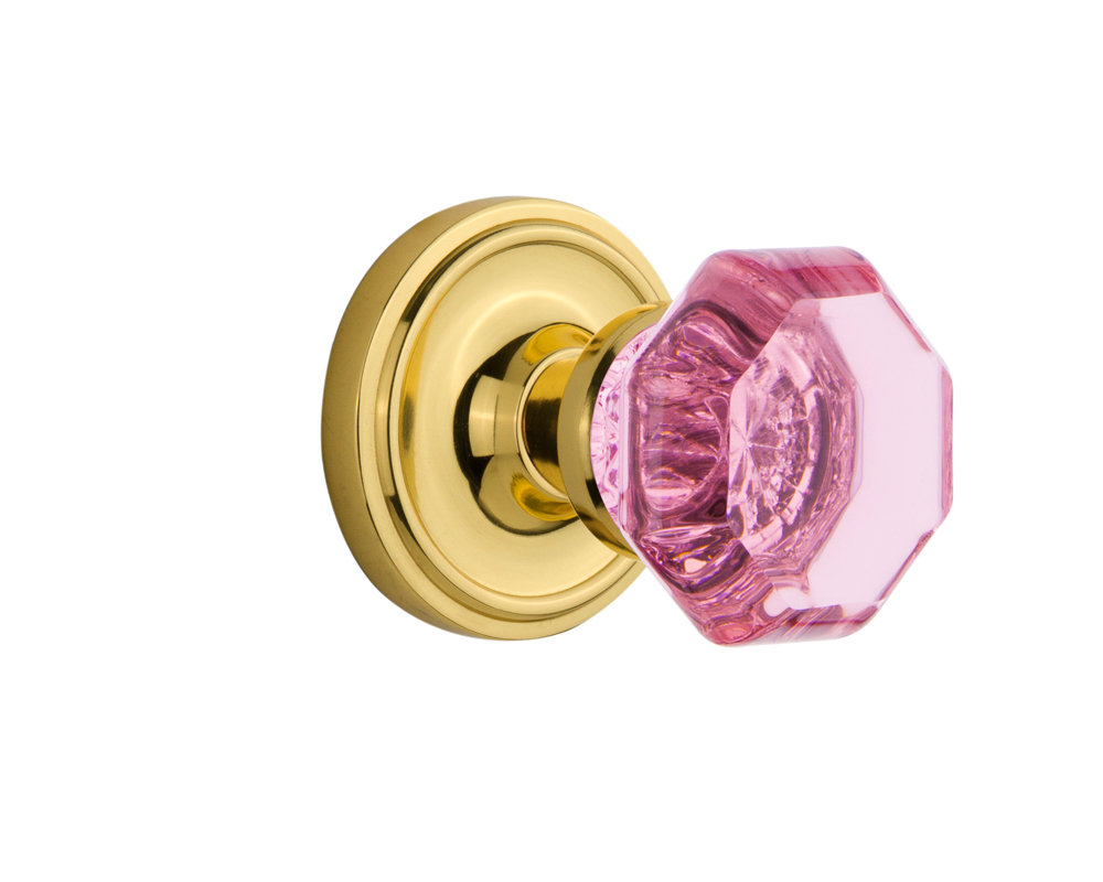 Classic Rosette with Waldorf Pink Door Knob Nostalgic Warehouse 