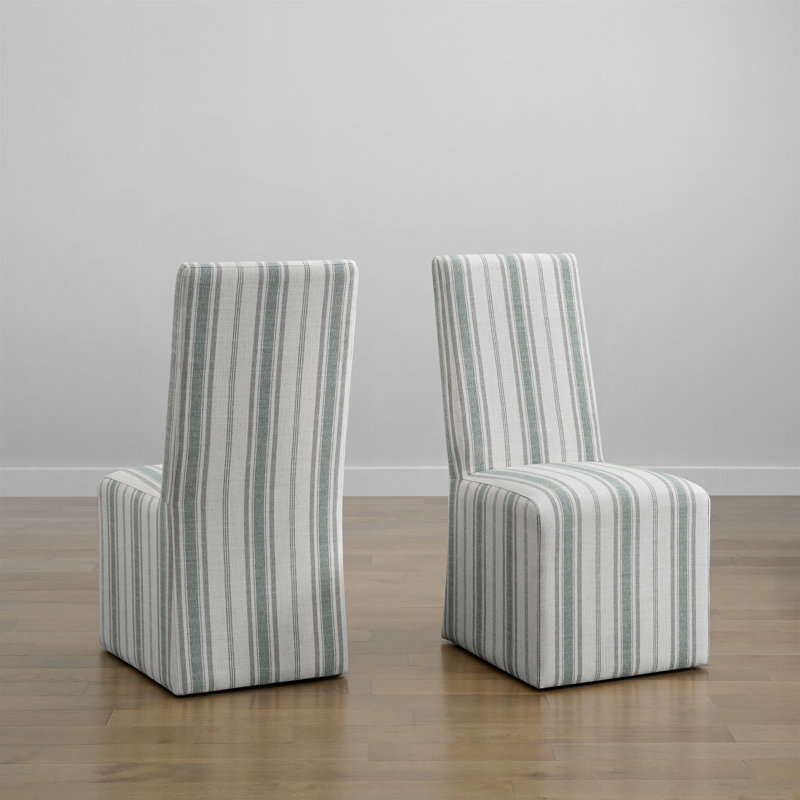 Upholstered Dining Chair with Casters