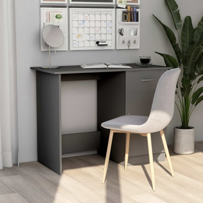 Desk Standing Computer Desk Office Desk with Drawer Engineered Wood