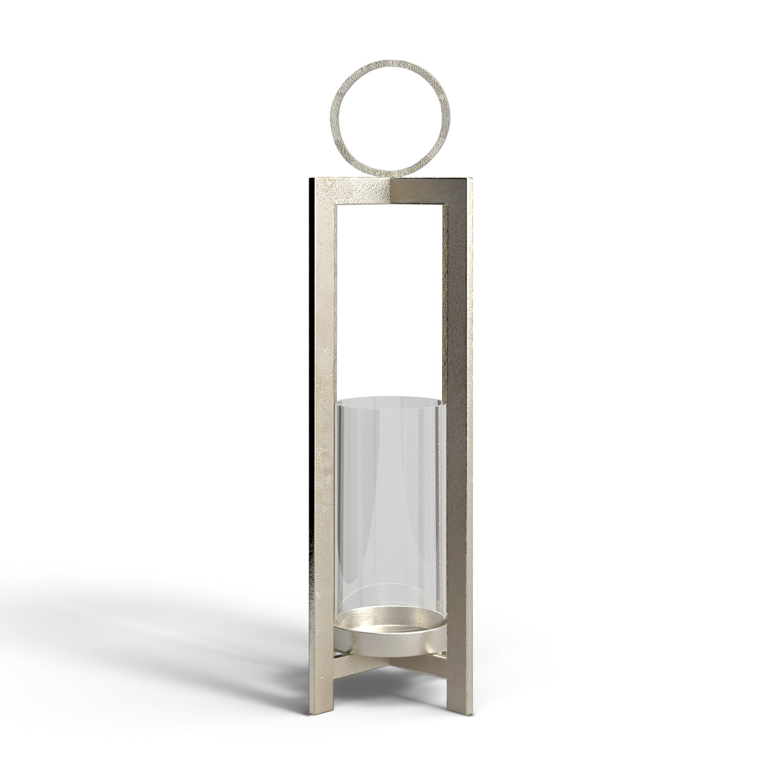 Barrow Lantern, Silver, 30.5" H x 10" W x 10" D