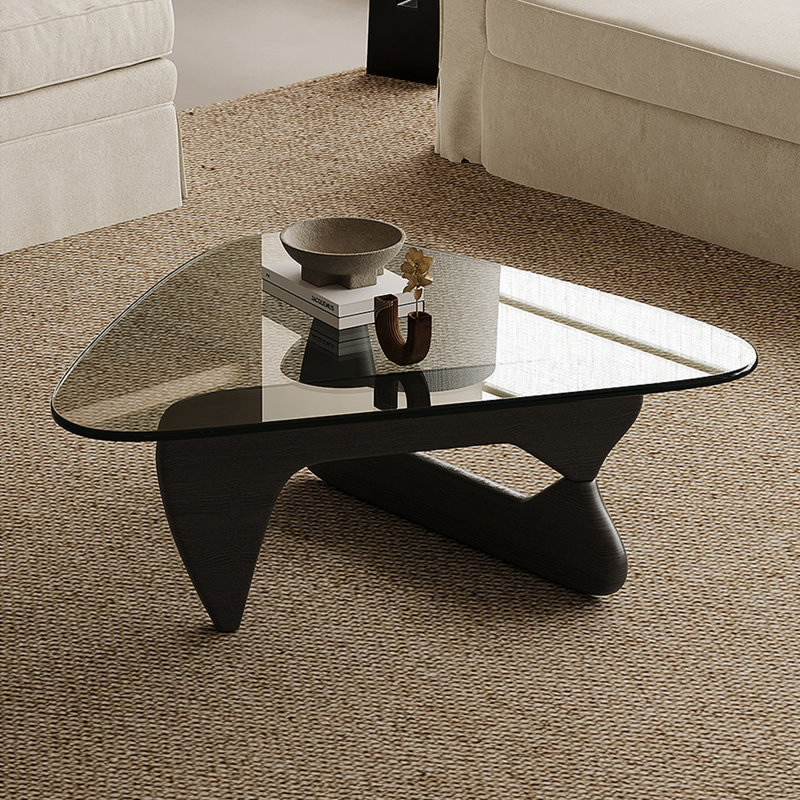 Table basse en verre trempé, H 15,75 po x L 50 po x l 36 po