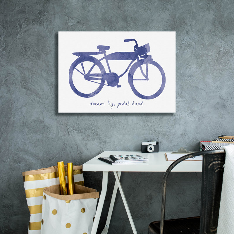 «Bike 2» par Erin Clark, art mural sur toile, H 18 po x l 26 po x P 0,75 po