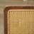 Mid-Century Modern Velvet Dining Chairs - Olive Green Upholstered Rattan Back & Stainless Steel Cantilever Base-202660495