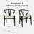 Chair Weave Modern Solid Wood Mid-century Y Shaped Backrest Dining Chair (2 Set )-1294757033