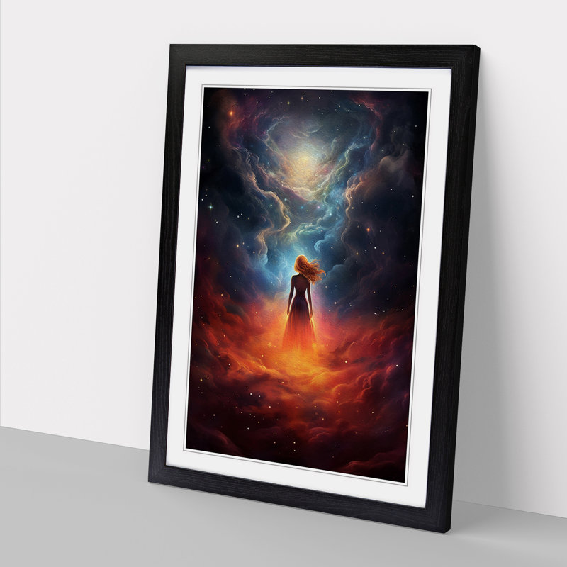 Single Picture Frame Print on Wood, Black Framed, 46cm H x 34cm W