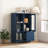 Cabinet with Glass Doors and drawe-1905207291