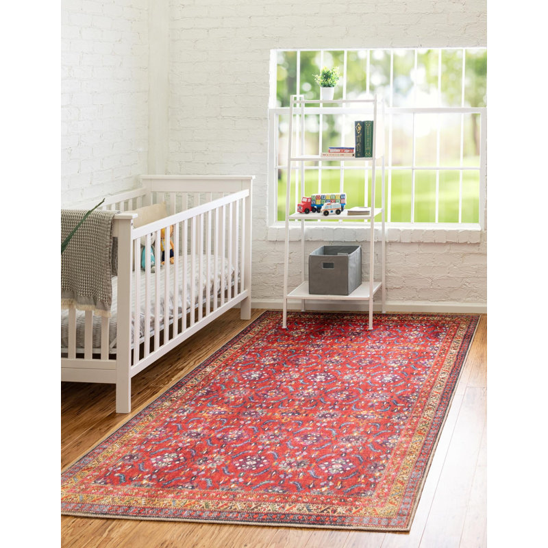 Tapis oriental rouge Ellizabeth, Rectangle de 5 pi x 8 pi
