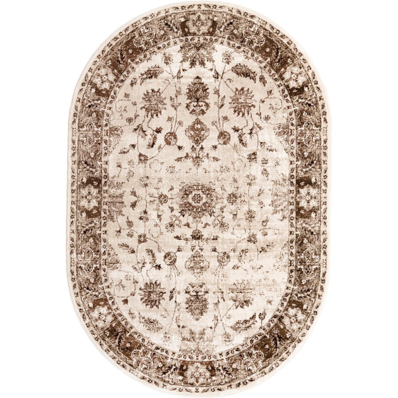 Emigdio Oriental Indoor Rug, Oval 6' x 9'