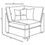 Canapé modulaire rembourré 5 pièces Blydenburgh-1890335313
