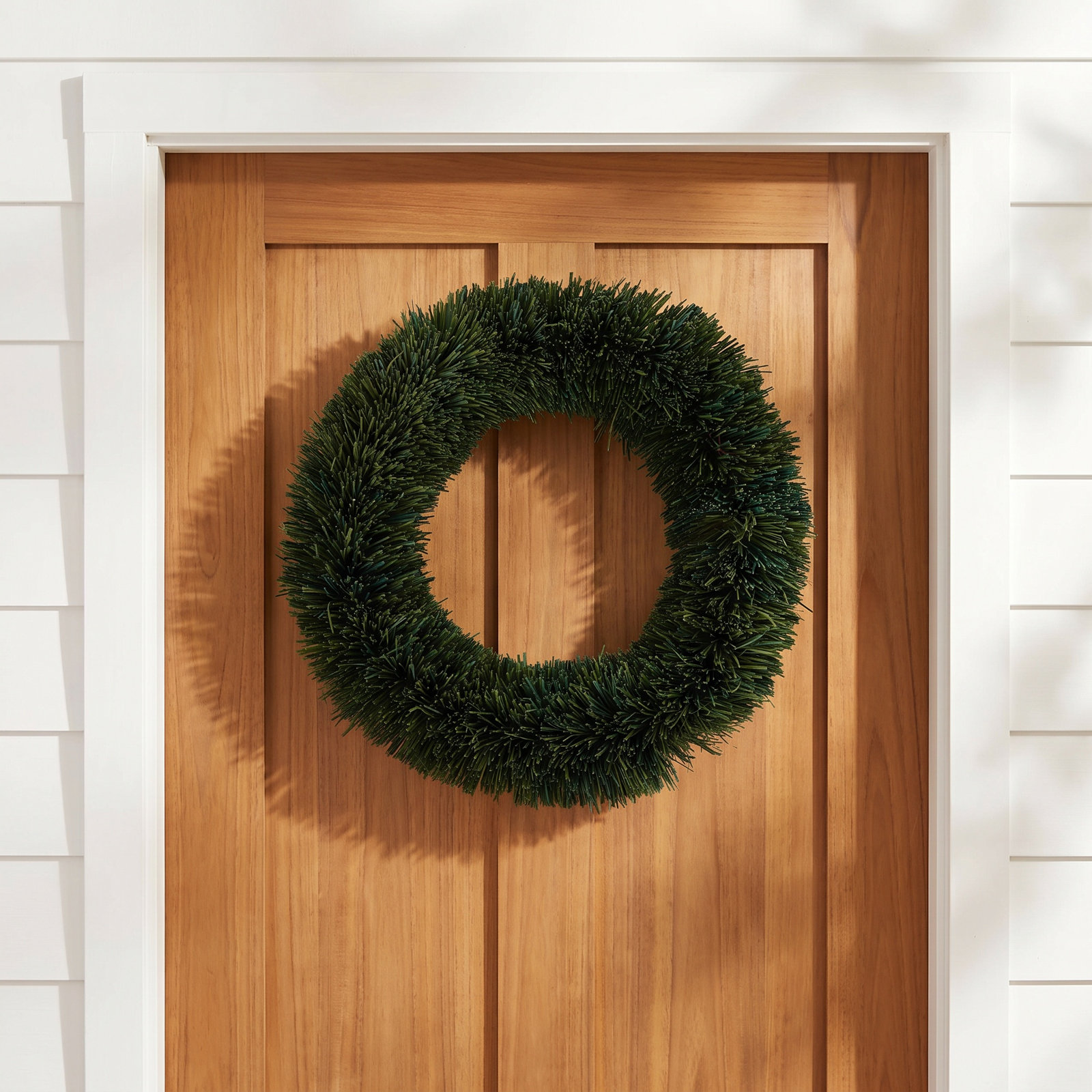 Natural Fibers Wreath, Green, 20.5" H x 20.5" W x 5" D