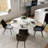 Suzzie Modern Sintered Stone Round Dining Table for 4-6 with Pedestal Base and Lazy Susan-1415205226-1415205239-1415205247