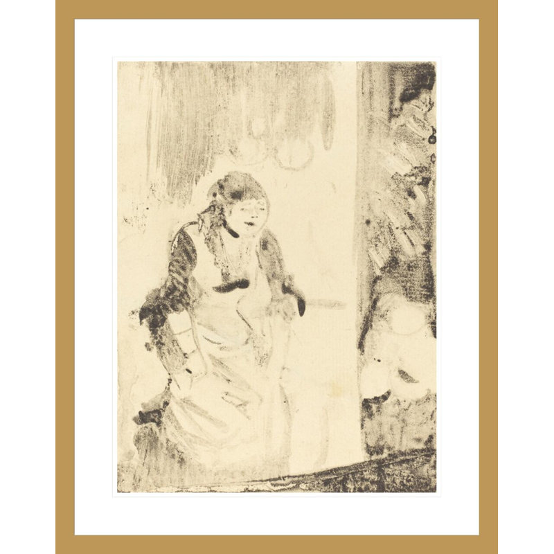 «Mlle Bécat» par Edgar Degas, impression giclée encadrée, H 29,45 po x l 23,5 po