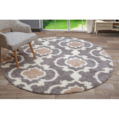 Hegwood Moroccan Dark Gray/Beige/Ivory Area Rug