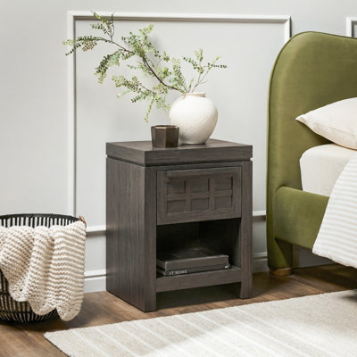 Modern 1 Drawer Nightstand Side Table