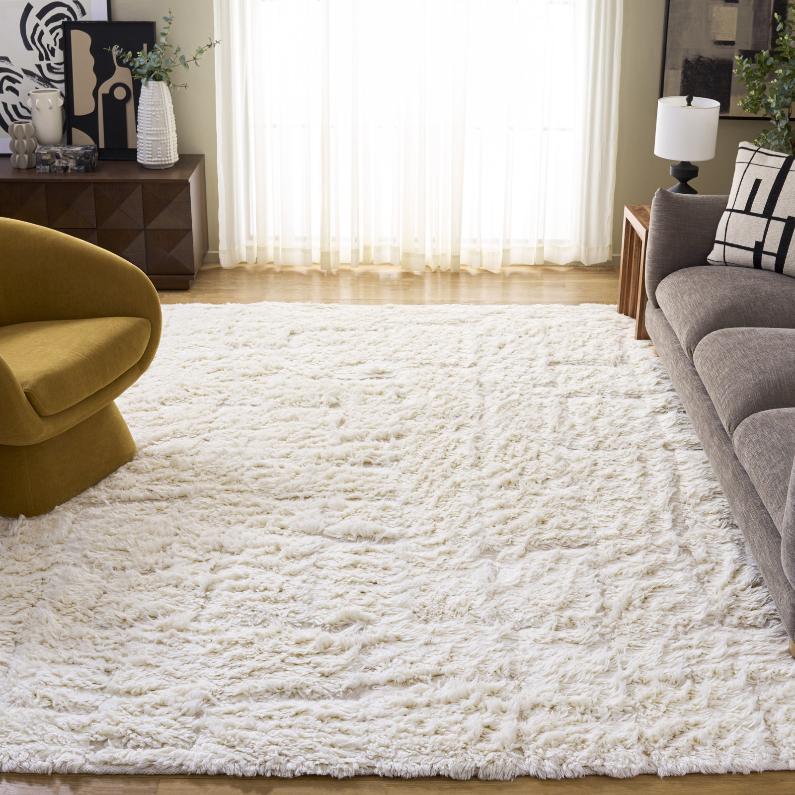 Casablanca Hand-Woven Wool Rug, Rectangle 4' x 6'