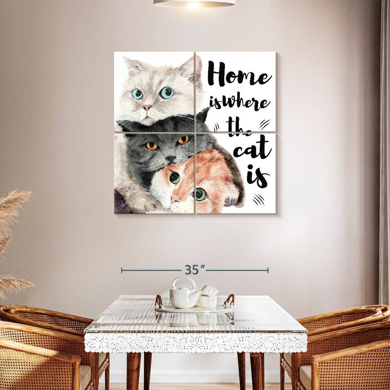 Kema Home Cats Wall Sign, 38" H x 38" W