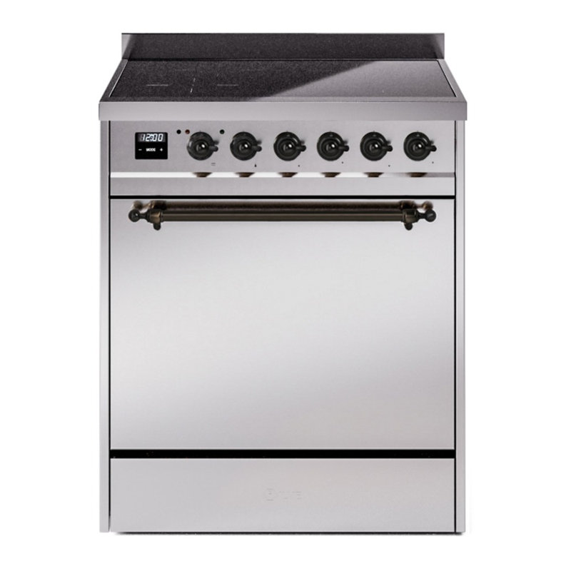 Cuisinière à induction 30 pouces avec 4 éléments à induction (porte pleine) ILVE Nostalgie II Series
