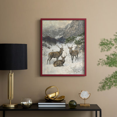 «Vintage Animal Print», reproduction encadrée en bois massif