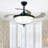 42" 4 - Blade LED Traditional Retractable Blades Ceiling Fan with Remote Control and Light Kit Included