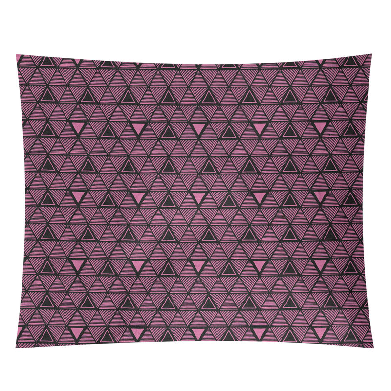 Tapisserie, H 51 po x l 60 po, Rose/noir