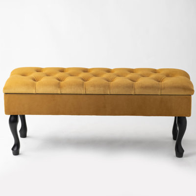 Hulse Velvet Upholstered Storage Bench