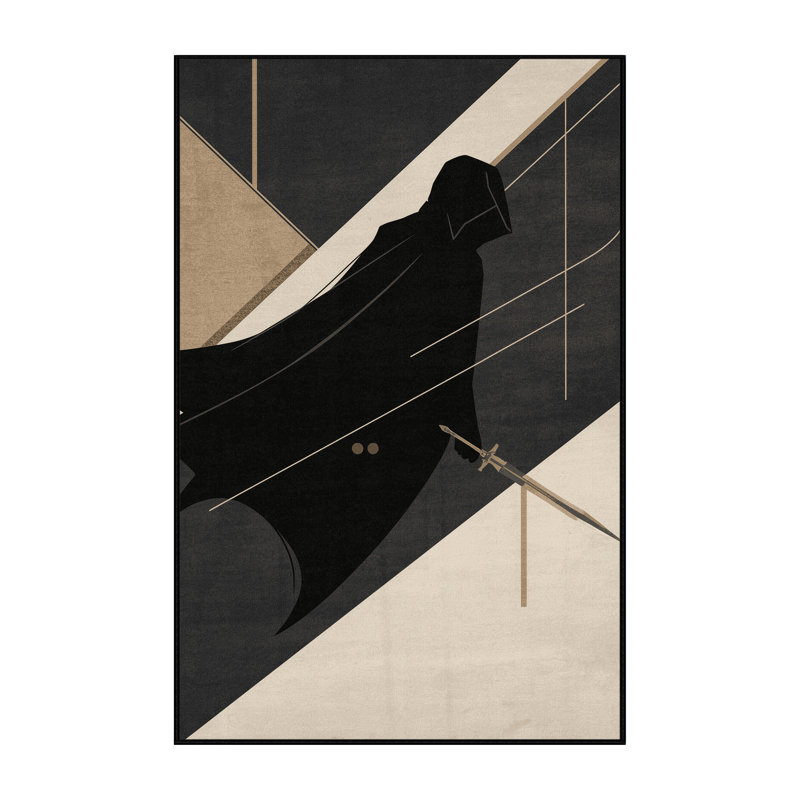 Tapis gris moelleux doux et moelleux en tissu Asshanas Shadow, 3 x 5